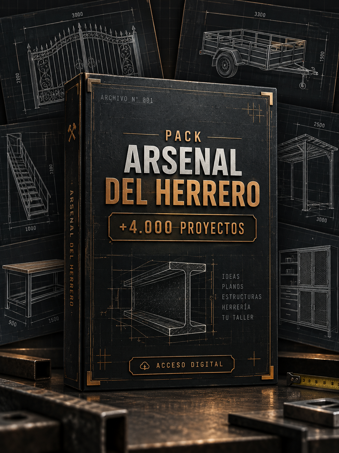 Pack Arsenal del Herrero — biblioteca de proyectos de herrería